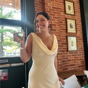 Reformation Cream Dress